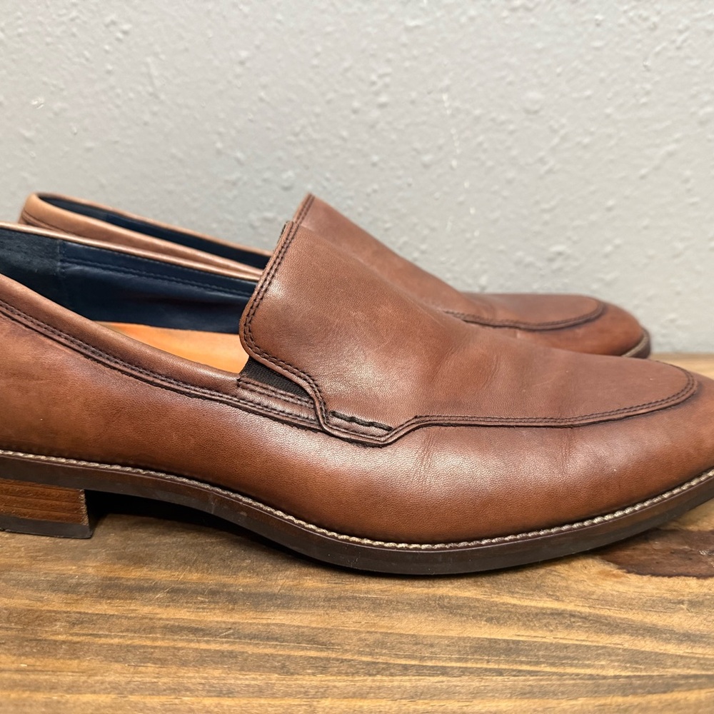 Cole Haan Brown Leather Slip-On Loafers